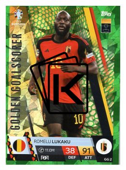 fotbalová karta Topps Match Attax EURO 2024 Green parallel GC2 Romelu Lukaku (Belgium)