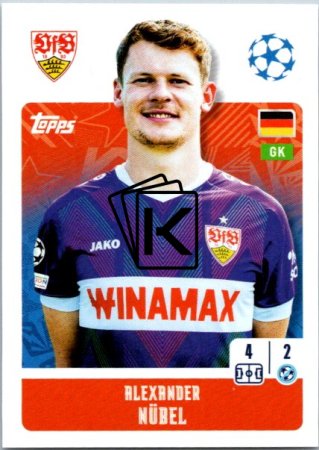 2024-25 Topps Champions League 381 Alexander Nübel (VfB Stuttgart)