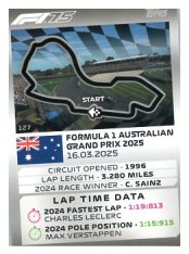2025 Topps Turbo Attax F1 Track Profiles   127 Albert Park Circuit