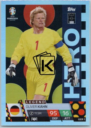 fotbalová karta Topps Match Attax EURO 2024 GER1 Oliver Kahn (Germany)  -  Hero