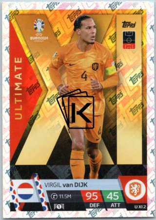 fotbalová karta Topps Match Attax EURO 2024 Ultimate XI2 Virgil van Dijk (Netherlands)
