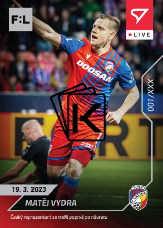 fotbalová kartička SportZoo 2022-23 Live L-085 Matěj Vydra FC Viktoria Plzeň /51