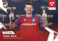 fotbalová kartička 2024-25 SportZoo Chance Liga Live L-67 Pavel Šulc Viktorie Plzeň