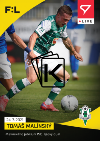 fotbalová kartička SportZoo 2021-22 Live L-001 Tomáš Malínský FK Jablonec /101