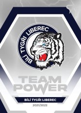 hokejová kartička 2021-22 SportZoo Tipsport Extraliga Team Power TP-5 Týmové Logo Bílí Tygři Liberec