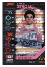 2020 Topps Formule 1 Turbo Attax 167 Race Superstar Lance Stroll BWT Racing Point