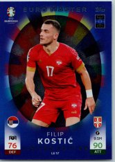 fotbalová karta Topps Match Attax EURO 2024 EURO Master Limited Edition LE 17. Filip Kostić (Serbia)