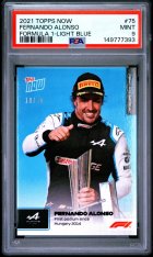 Gradovaná karta 2021 Topps Now Formula 1 Light Blue #75 Fernando Alonso /10 PSA 9