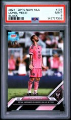 Gradovaná karta 2024 Topps Now MLS Black #134 Lionel Messi /99 PSA 9