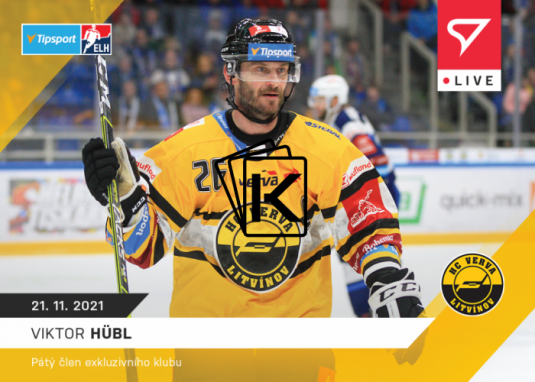 Hokejová kartička SportZoo 2021-22 Live L-044 Viktor Hubl HC Verva Litvínov /74
