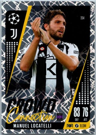 Fotbalová kartička 2024-25 Topps Match Attax EXTRA UEFA Club Competitions Crowd Connection 234 Manuel Locatelli (Juventus)