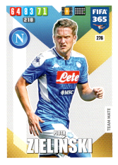 Fotbalová kartička Panini Adrenalyn XL FIFA 365 - 2020 Team Mate 276 Piotr Zieliński SSC Neapol