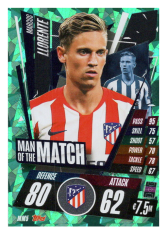fotbalová kartička Topps Match Attax Champions League 2020-21 Man of the Match MM5 Marcos Llorente - Atlético de Madrid