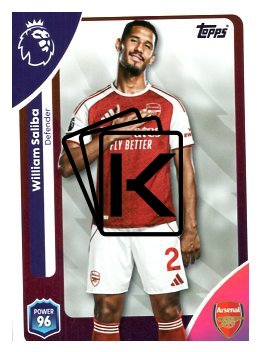 fotbalová kartička 2025-26 Topps  Premier League 3 William Saliba (Arsenal)