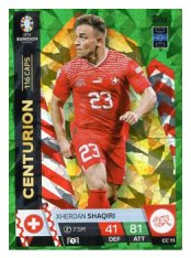 fotbalová karta Topps Match Attax EURO 2024 Green parallel Centurion CC 11 Xhedran Shaqiri (Switzerland)