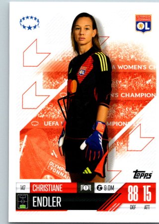 Fotbalová kartička 2024-25 Topps Match Attax EXTRA UEFA Club Competitions UWCL Cards 147.  Christiane Endler (Olympique Lyonnais)