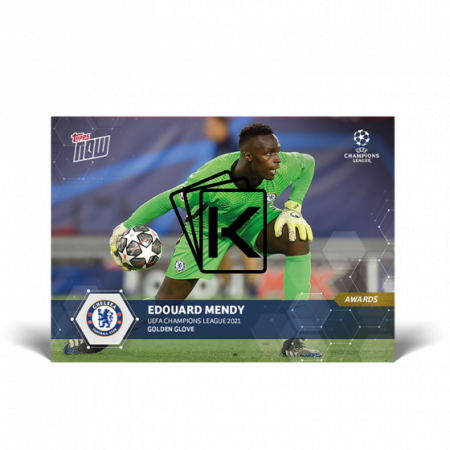 Fotbalová kartička Topps Now UCL 89 Eduard Mendy Chelsea FC