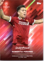 fotbalová kartička 2021 Topps O Jogo Bonito Roberto Firmino Liverpool FC Greates Moments vs. Barcelona
