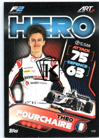 2022 Topps Formule 1 Turbo Attax 108 	Théo Pourchaire (ART Grand Prix)