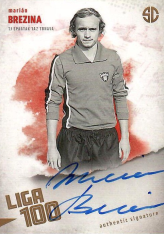 podepsaná karta 2025 Supr Cards Liga 100 BR-MA Marián Brezina gold /12