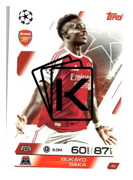 fotbalová kartička 2025-26 Topps Match Attax UCC 42 Bukayo Saka (Arsenal)
