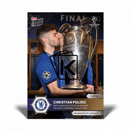 Fotbalová kartička Topps Now UCL 85 Christian Pulisic Chelsea