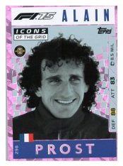 2025 Topps Turbo Attax F1  Icons of the Grid   298 Alain Prost-Paralel Pink