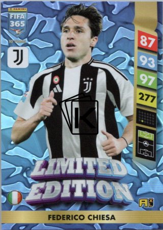 Limitovaná kartička Panini FIFA 365 2025 Adrenalyn XL Federico Chiesa Juventus