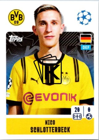 2024-25 Topps Champions League 127 Nico Schlotterbeck (Borussia Dortmund)