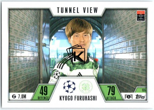 2023-24 Topps Match Attax EXTRA UEFA Club Competition Tunnel View 135 Kyogo Furuhashi (Celtic FC)