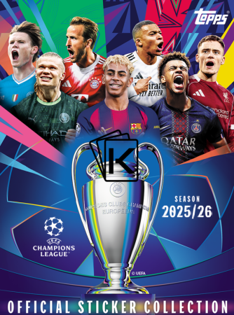 2025-26 Topps UEFA Champions League album na samolepky