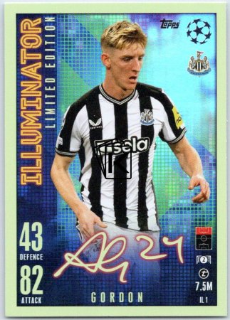 2023-24 Topps Match Attax EXTRA UEFA Club Competition Illuminator Limited Edition IL1 Anthony Gordon (Newcastle United)
