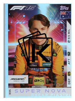2025 Topps Turbo Attax F1  McLaren Supernova  335 Oscar Piastri