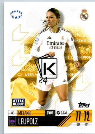 Fotbalová kartička 2024-25 Topps Match Attax EXTRA UEFA Club Competitions UWCL Cards 145.  Melanie Leupolz (Real Madrid CF)