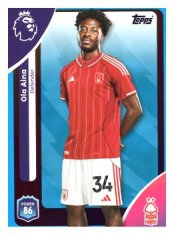 fotbalová kartička 2025-26 Topps  Premier League 238 Ola Aina (Nottingham Forest)-PARALLEL Blue