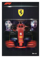 2020 Topps Formule 1Turbo Attax 16 Team Card Scuderia Ferrari Team