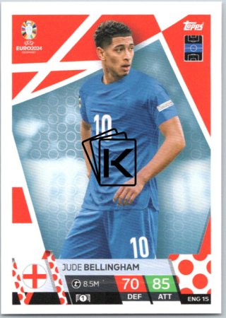 fotbalová karta Topps Match Attax EURO 2024 ENG15 Jude Bellingham (England)