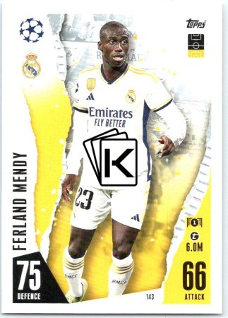 Fotbalová kartička 2023-24 Topps Match Attax UEFA Club Competitions 143 Ferland Mendy Real Madrid CF