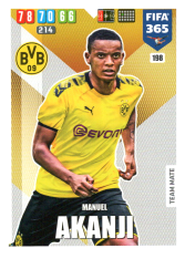 Fotbalová kartička Panini Adrenalyn XL FIFA 365 - 2020 Team Mate 198 Manuel Akanji Borussia Dortmund