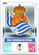 fotbalová kartička 2021-22 Topps Match Attax UEFA Champions League 262 Real Sociedad Logo