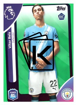 fotbalová kartička 2025-26 Topps  Premier League 185 Vitor Reis (Manchester City)  -  Rookie-PARALLEL Green