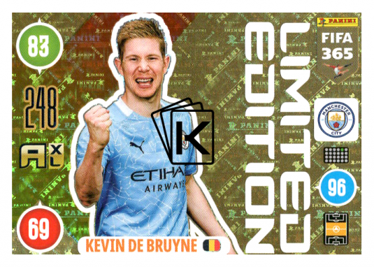 Panini Adrenalyn XL FIFA 365 2021 Limited Edition Kevin De Bruyne Manchester City