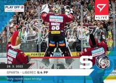 Hokejová kartička SportZoo 2021-22 Live L-126 Julius Hudáček HC Sparta Praha postup do semifinále