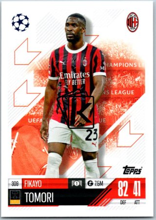 fotbalová kartička 2024-25 Topps Match Attax UEFA Club Competitions 309 Fikayo Tomori (AC Milan)
