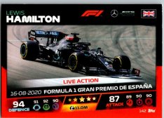 2021 Topps Formule 1 Turbo Attax Live Action 142 Lewis Hamilton Mercedes