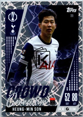 Fotbalová kartička 2024-25 Topps Match Attax EXTRA UEFA Club Competitions Crowd Connection 221 Heung-Min Son (Tottenham Hotspur)