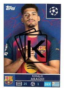 2025-26 Topps Champions League FC Barcelona 185 Ronald Araújo