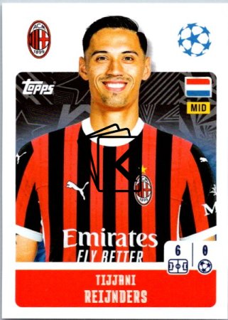 2024-25 Topps Champions League 36 Tijjani Reijnders (AC Milan)