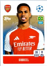 2024-25 Topps Champions League 44 Gabriel (Arsenal)