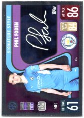 fotbalová kartička 2021-22 Topps Match Attax UEFA Champions League Signature Style 436 Phil Foden Manchester City FC